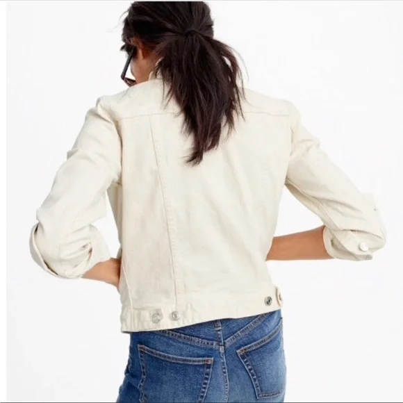 J.Crew Denim Jacket In Ecru Wash - Picture 6 of 9